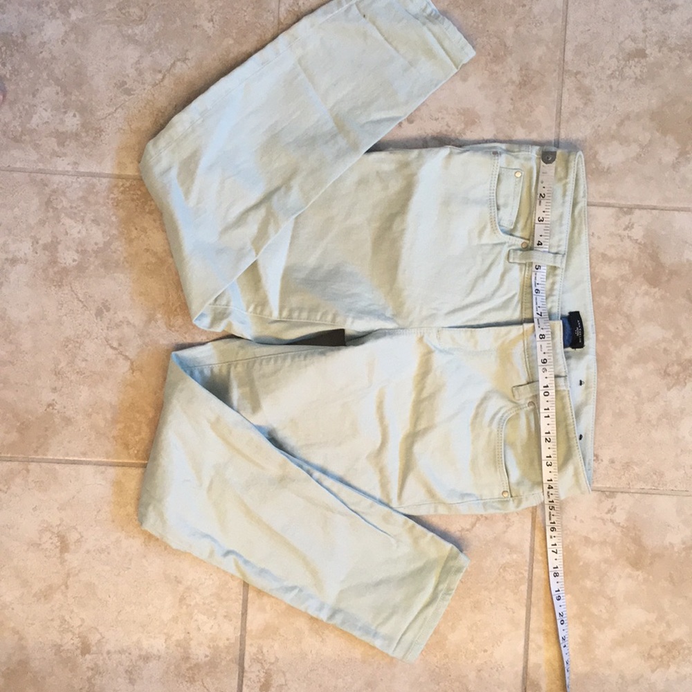 Pastel green modern fit denim